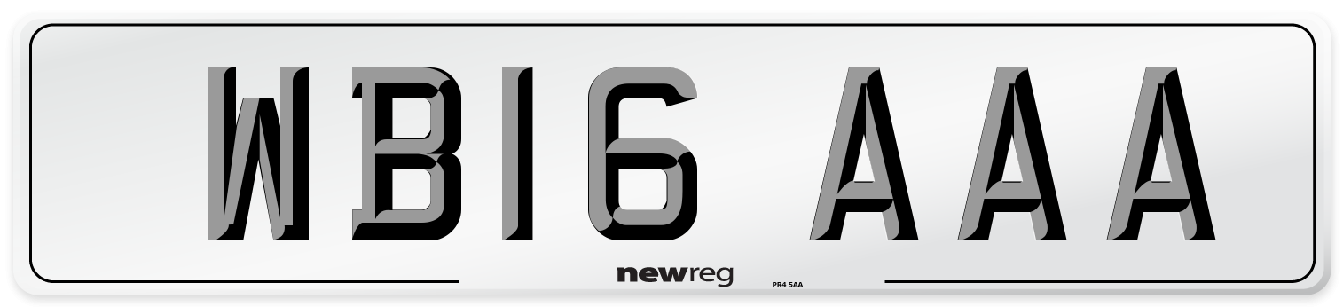 WB16 AAA Number Plate from New Reg